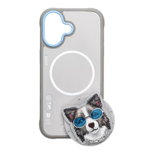 Заредете изображение във визуализатора на галерията – NIMMY case GLASSES COOL DOG compatible with MagSafe for IPHONE 17 gray
