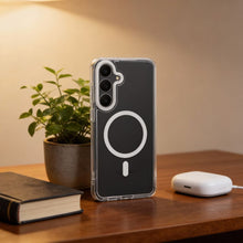 Заредете изображение във визуализатора на галерията – Case FRAME CLEAR HYBRID MAG COVER compatible with MagSafe for SAMSUNG S25 FE transparent
