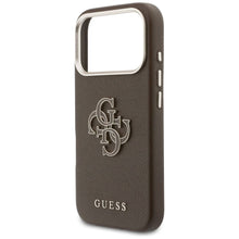 Заредете изображение във визуализатора на галерията – Оригинален гръб GUESS за IPHONE 17 Pro GUHCP17L5PS4RGGW (PU FW Resin Logo) кафяв
