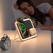 Заредете изображение във визуализатора на галерията – FORCELL F-ENERGY Mag Mirror 15W 3 in 1 wireless charger compatible with MagSafe / Apple Watch / Samsung Watch / Airpods pink
