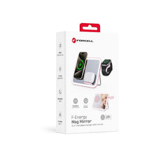 Заредете изображение във визуализатора на галерията – FORCELL F-ENERGY Mag Mirror 15W 3 in 1 wireless charger compatible with MagSafe / Apple Watch / Samsung Watch / Airpods pink
