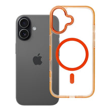 Заредете изображение във визуализатора на галерията – Case FRAME CLEAR HYBRID MAG COVER compatible with MagSafe for IPHONE 17 hermes orange
