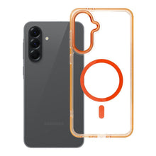 Заредете изображение във визуализатора на галерията – Case FRAME CLEAR HYBRID MAG COVER compatible with MagSafe for SAMSUNG A56 hermes orange
