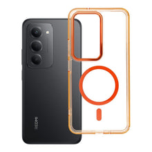 Заредете изображение във визуализатора на галерията – Case FRAME CLEAR HYBRID MAG COVER compatible with MagSafe for REDMI 15 hermes orange
