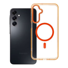 Заредете изображение във визуализатора на галерията – Case FRAME CLEAR HYBRID MAG COVER compatible with MagSafe for SAMSUNG A16 hermes orange
