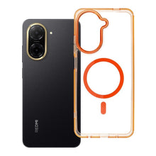Заредете изображение във визуализатора на галерията – Case FRAME CLEAR HYBRID MAG COVER compatible with MagSafe for REDMI A5 hermes orange
