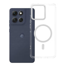 Заредете изображение във визуализатора на галерията – Case FRAME CLEAR HYBRID MAG COVER compatible with MagSafe for MOTOROLA G86 transparent
