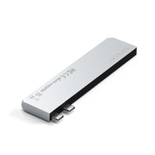 Заредете изображение във визуализатора на галерията – Adapter HUB 7in1 2 x USB C Satechi Pro HUB Slim ST-HUCPHSS for MacBook silver
