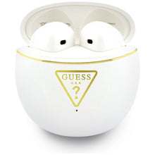 Заредете изображение във визуализатора на галерията – Wireless earphones Guess TWS GUTWSA15HETH (Small Round Script Print) white
