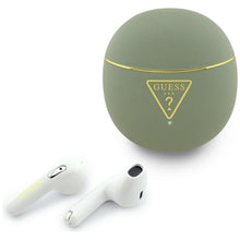 Заредете изображение във визуализатора на галерията – Wireless earphones Guess TWS GUTWSA15HETN (Small Round Script Print) khaki

