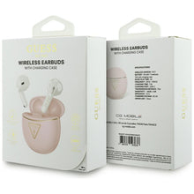 Заредете изображение във визуализатора на галерията – Wireless earphones Guess TWS GUTWSA15HETP (Small Round Script Print) pink
