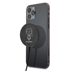 Безжично зарядно Karl Lagerfeld 15W MagSafe KLCBMSIKBK