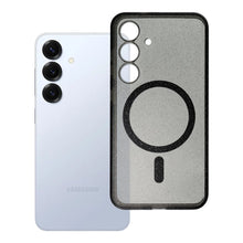 Заредете изображение във визуализатора на галерията – Гръб CLEAR MAG COVER съвместим с MagSafe за SAMSUNG S25 черен glitter
