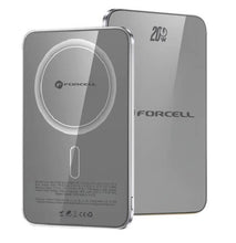 Заредете изображение във визуализатора на галерията – FORCELL F-ENERGY F5K8 Super Slim powerbank compatible with MagSafe PD3.0 QC4.0 15W 5000 mAh grey
