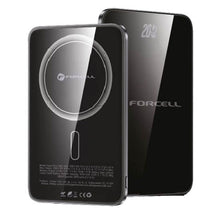 Заредете изображение във визуализатора на галерията – FORCELL F-ENERGY F5K8 Super Slim powerbank compatible with MagSafe PD3.0 QC4.0 15W 5000 mAh black
