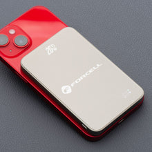 Заредете изображение във визуализатора на галерията – FORCELL F-ENERGY F5K8 Super Slim powerbank compatible with MagSafe PD3.0 QC4.0 15W 5000 mAh titanium dessert
