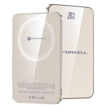 Заредете изображение във визуализатора на галерията – FORCELL F-ENERGY F5K8 Super Slim powerbank compatible with MagSafe PD3.0 QC4.0 15W 5000 mAh titanium dessert
