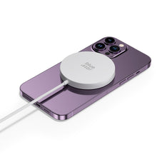 Заредете изображение във визуализатора на галерията – Wireless charger BLUE STAR Charing Pad 15w compatible with MagSafe white

