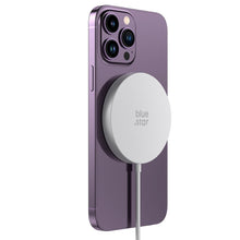 Заредете изображение във визуализатора на галерията – Wireless charger BLUE STAR Charing Pad 15w compatible with MagSafe white
