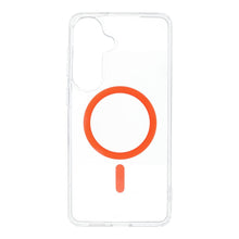 Заредете изображение във визуализатора на галерията – Case for Гръб Drop Glue Colorful Ring Mag Cover съвместим с MagSafe за Samsung S26 PLUS оранжев
