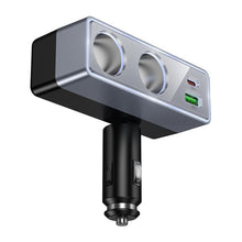 Заредете изображение във визуализатора на галерията – Car charger Hoco 1xUSB A + 1xUSB C+2x cigarette lighter ports PD QC3.0 max 240W/24V Z65B black
