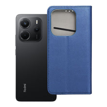 Заредете изображение във визуализатора на галерията – Калъф тип книга SMART за XIAOMI Redmi Note 14 5G тъмно син
