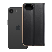 Заредете изображение във визуализатора на галерията – Калъф тип книга LUNA Gold за IPHONE 16e (SE 4 2025) черен
