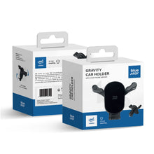 Заредете изображение във визуализатора на галерията – Gravity car holder BLUE STAR Black Mirror windshield mount black
