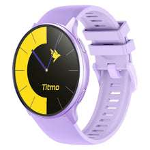 Заредете изображение във визуализатора на галерията – Smartwatch TITMO O-200 (GPS, AMOLED, bluetooth call, silicone strap) lavender
