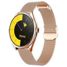 Заредете изображение във визуализатора на галерията – Smartwatch TITMO O-170 (AMOLED, bluetooth call, stainless steal gold mesh strap) gold
