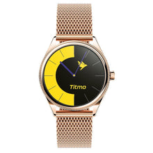 Заредете изображение във визуализатора на галерията – Smartwatch TITMO O-170 (AMOLED, bluetooth call, stainless steal gold mesh strap) gold

