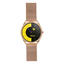 Заредете изображение във визуализатора на галерията – Smartwatch TITMO O-170 (AMOLED, bluetooth call, stainless steal gold mesh strap) gold
