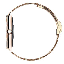 Заредете изображение във визуализатора на галерията – Smartwatch TITMO O-170 (AMOLED, bluetooth call, stainless steal gold mesh strap) gold
