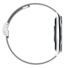 Заредете изображение във визуализатора на галерията – Smartwatch TITMO O-170 (AMOLED, bluetooth call, stainless steal silver mesh strap) silver
