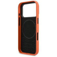 Заредете изображение във визуализатора на галерията – Гръб BMW за IPHONE 17 Pro compatible with MagSafe BMHMP17L25PFWKCKO (PU W/ Metal Logo) оранжев
