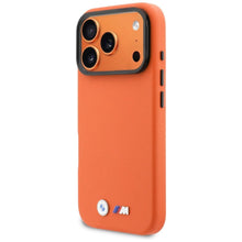 Заредете изображение във визуализатора на галерията – Гръб BMW за IPHONE 17 Pro Max compatible with MagSafe BMHMP17X25PFWKCKO (PU W/ Metal Logo) оранжев
