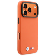 Заредете изображение във визуализатора на галерията – Гръб BMW за IPHONE 17 Pro Max compatible with MagSafe BMHMP17X25PFWKCKO (PU W/ Metal Logo) оранжев
