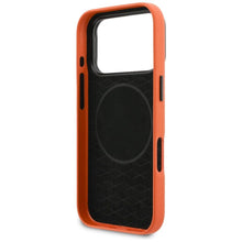 Заредете изображение във визуализатора на галерията – Гръб BMW за IPHONE 17 Pro Max compatible with MagSafe BMHMP17X25PFWKCKO (PU W/ Metal Logo) оранжев
