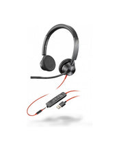 Заредете изображение във визуализатора на галерията – Wire headphones Jack 3,5 mm / USB A Poly Blackwire C3215 black
