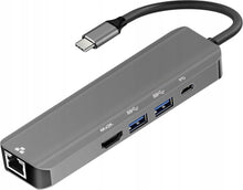 Заредете изображение във визуализатора на галерията – Adapter HUB 5in1 USB C ART OEM-C15-1 silver
