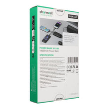 Заредете изображение във визуализатора на галерията – Powerbank Charmast W1148 5V 3A 10000 mAh with built-in cables USB A / USB C / Lightning / Micro USB black
