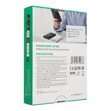 Заредете изображение във визуализатора на галерията – Powerbank Charmast W1202 PD3.0 3A 22,5W 10000 mAh with built-in cables USB C / Lightning black
