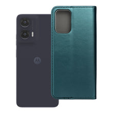 Заредете изображение във визуализатора на галерията – Калъф тип книга  SMART MAGNETO за MOTOROLA G35 5G dark зелен
