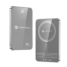 Заредете изображение във визуализатора на галерията – FORCELL F-ENERGY F5K8 Super Slim powerbank compatible with MagSafe PD3.0 QC4.0 15W 5000 mAh grey
