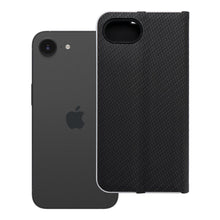 Заредете изображение във визуализатора на галерията – Калъф тип книга LUNA Carbon за IPHONE 16e (SE 4 2025) черен
