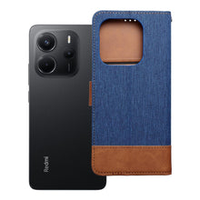 Заредете изображение във визуализатора на галерията – Калъф тип книга JEANS за Xiaomi Redmi Note 14 4G (GLOBAL - 164,84mm x 78,15mm x 8,16mm) син
