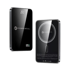 Заредете изображение във визуализатора на галерията – FORCELL F-ENERGY F5K8 Super Slim powerbank compatible with MagSafe PD3.0 QC4.0 15W 5000 mAh black
