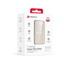 Заредете изображение във визуализатора на галерията – FORCELL F-ENERGY F5K8 Super Slim powerbank compatible with MagSafe PD3.0 QC4.0 15W 5000 mAh titanium dessert
