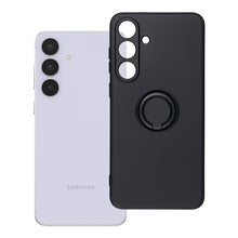 Заредете изображение във визуализатора на галерията – Силиконов гръб с пръстен за SAMSUNG S25 FE черен
