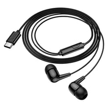 Заредете изображение във визуализатора на галерията – Wire earphones USB C Hoco M97 black
